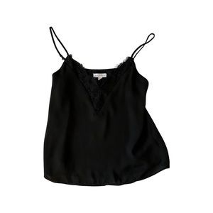 🌱socialite black lace trim top